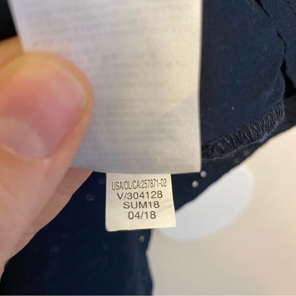 Banana Republic Sleeveless Eyelet Shift Dress Navy blue- Size 10 - Picture 13 of 13